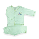 Green I love Mom Newborn Pajama Suit